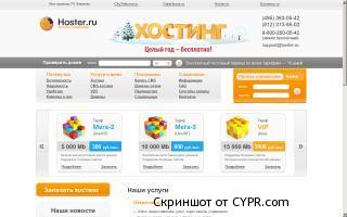 Отзывы о хостинге Hoster.ru, обзор провайдера Hoster.ru