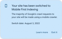 Google продолжает переводить сайты в первичный индекс